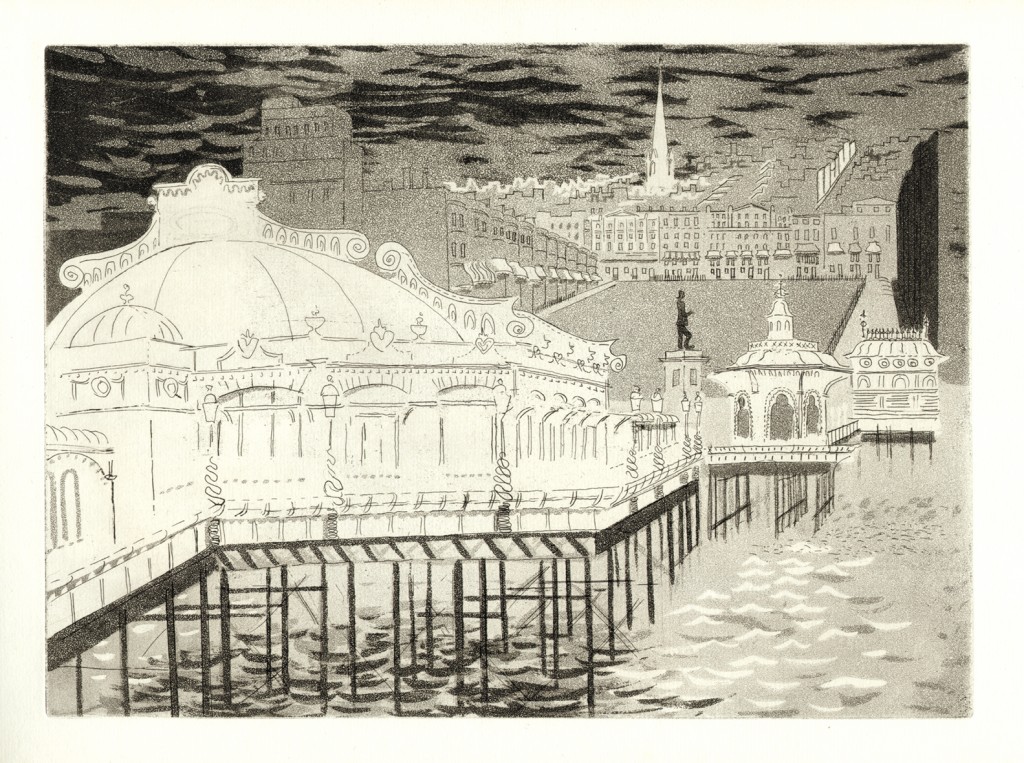 John Piper – ‘Regency Square from the West Pier’, plate III, circa 1939