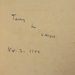 Presentation inscription to Terence Rattigan from Henry "Chips" Channon