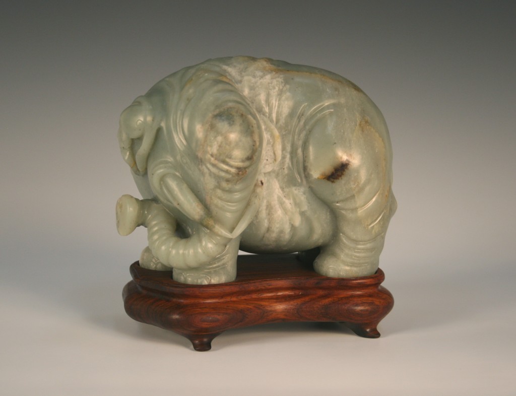 Chinese jade carving of an elephant