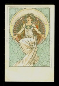 Alphonse Mucha, postcard, after a design for the Societe de Bienfaisance Austro-Hongroise