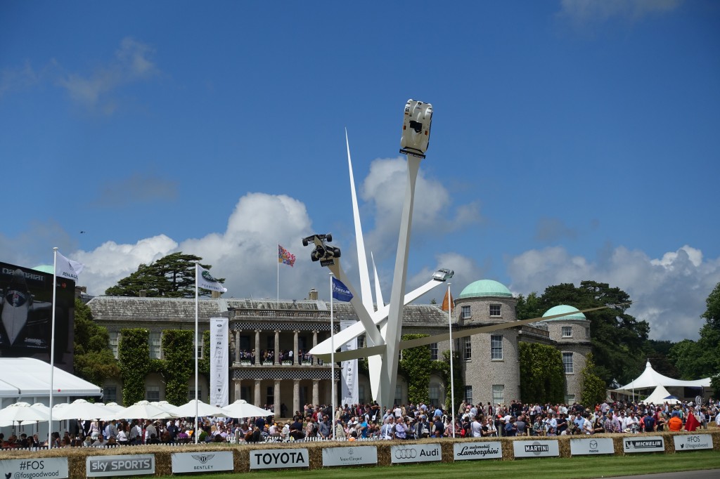 Part of the extraordinary BMW display on the lawns of Goodwood House