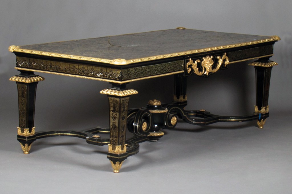 A mid-19th century French Louis XVI revival Boulle marquetry centre table