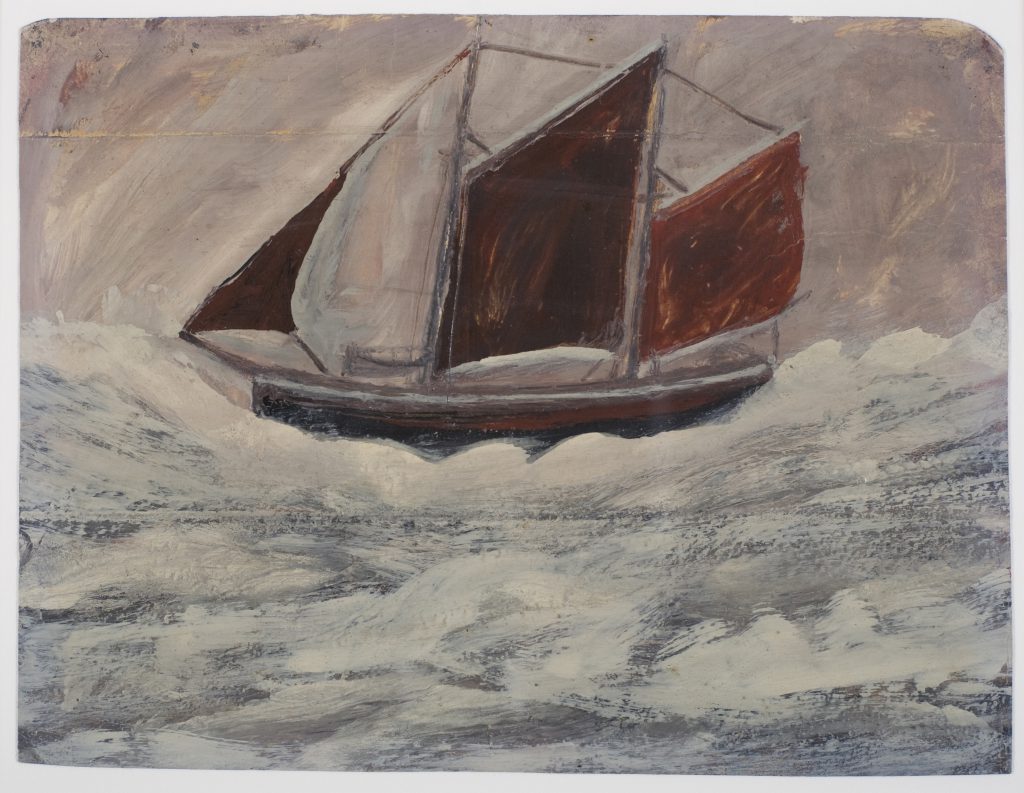 Alfred Wallis, Fishing Boat, c.1930, oil © The Artist’s Estate, Courtesy Bishop Otter Trust, University of Chichester